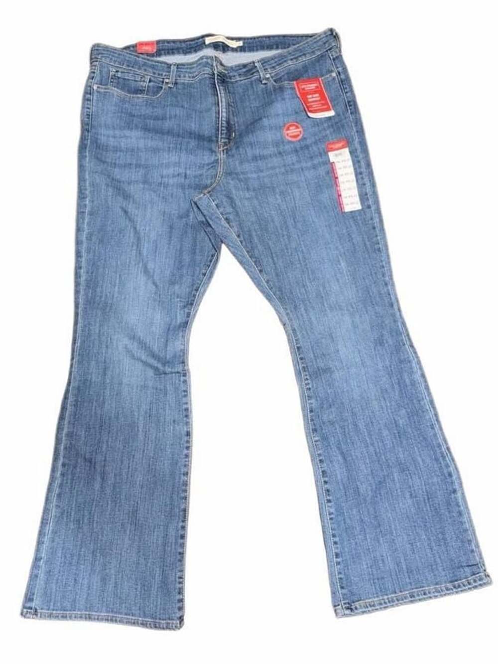 Levi Strauss Signature Mid Rise Bootcut Jeans Size 20M W35 L32 Blue Denim